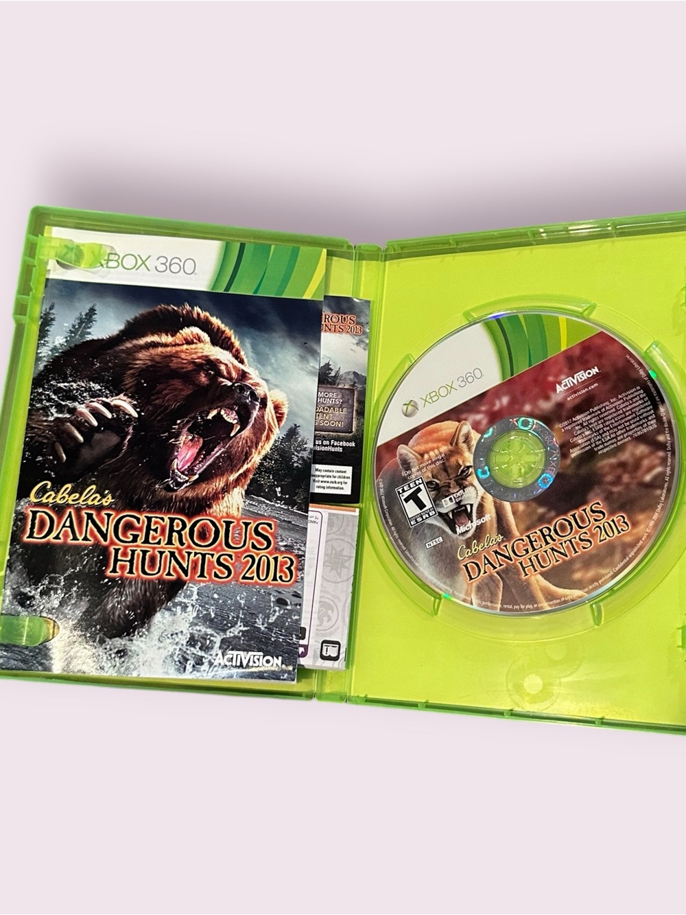 XBOX 360 Cabela's Dangerous Hunts 2013 Video Game With Gun And Manual NOT TESTED - Picture 10 of 16
